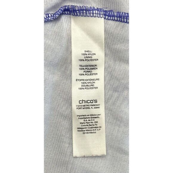 Chicos Purple Pullover Lined Top Size 2 (Medium) Preppy Aztec Career - Picture 8 of 9